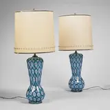 Ercole Barovier, Caccia lamps, pair