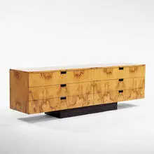 Henry Michael Dunbar, cabinet, c. 1957, olivewood veneer
