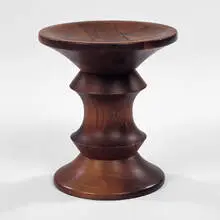Charles and Ray Eames, Time-Life stool, 1960, walnut