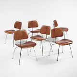 Charles and Ray Eames, DCMs, set of six, 1946, walnut, steel, rubber