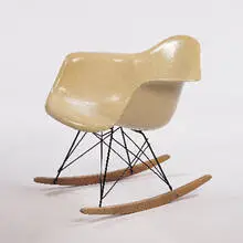 Charles and Ray Eames, rocker, 1949, fiberglass, zinc, birch