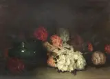 Thomas Bromley Blacklock, Still life with Rhododendrons