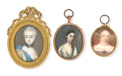 Continental School, A portrait miniature of a lady