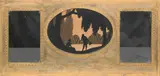 William Merritt Chase, for AJ Rowley marquetry inlaid mirror panel 'The Meeting'