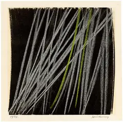 Hans Hartung, KP 1971-67, 1971, Tusche und Wachskreide auf Papier