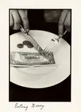 Duane Stephen Michals, Eating Money, Um 1980, Folge von 9 Silbergelatineabzügen
