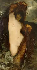 Heinrich Faust, Nymphe, Öl auf Leinwand