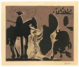 Avant la Pique by Pablo Picasso, 1959, Farblinolschnitt auf Arches-Velin, sold Dec 2020