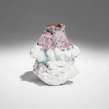 Kuniko Kinoto, Rare Crystal Stone Flower vessel, 2023, glazed stoneware