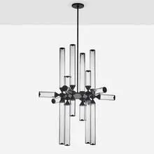 Jason Miller, Castle 18-02 chandelier, 2015, enameled aluminum, glass