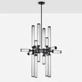 Jason Miller, Castle 18-02 chandelier, 2015, enameled aluminum, glass