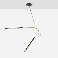 David Weeks, Otto V chandelier, model 447, 2024, powder-coated aluminum, brushed brass