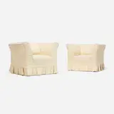 Colin King, Enveloppé chairs, pair, 2023, upholstery