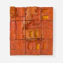 Stan Bitters, Orange Mural, c. 1975, glazed earthenware