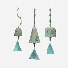 Paolo Soleri, Collection of three windbells, c. 1975, patinated bronze, copper