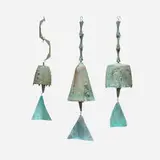 Paolo Soleri, Collection of three windbells, c. 1975, patinated bronze, copper