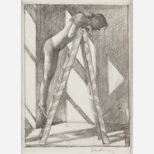 Daniel Ludwig, Study for Woman on a Ladder