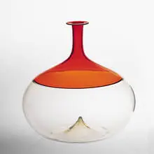 vase by Tapio Wirkkala, 1980, glass, sold Oct 2001