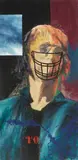 Éliane Franck, Untitled (John Lennon), 1992, acrylic, metal and plastic on canvas