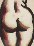 Edward Hagedorn, Torso-Back, circa 1930, tempera on paper