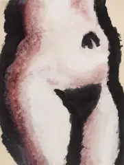 Edward Hagedorn, Torso-Front, circa 1930, tempera on paper