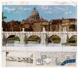 Christo, Ponte Sant’Angelo, Wrapped (Project for Rome)