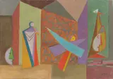 Werner Gilles, Engelskonzert II, 1958, Öl auf Leinwand