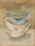 Jankel Adler, Stillleben mit Fisch, Um 1926, Mischtechnik auf festem Papier