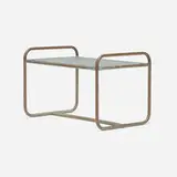 Walter Lamb, Occasional table, model BL-3700, c. 1952, patinated bronze, glass