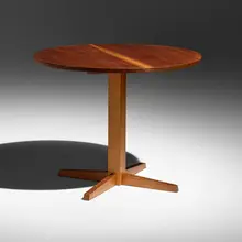 George Nakashima, Pedestal table, 1976, American black walnut
