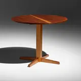 George Nakashima, Pedestal table, 1976, American black walnut