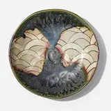 Suzuki Goro, Oribe ware plate, 1972, glazed stoneware