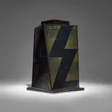 John Mason, Torque Vessel, Black Lightning, 1985, glazed stoneware