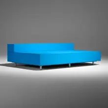 Maarten van Severen, BB97 Blue Bench, polyurethane foam and coating, enameled steel, plastic
