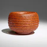 Yagisawa Keizo, Nawame Hanakago (Rope-pattern Flower Basket), bamboo