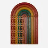 Forms + Surfaces, Four works from the Wood Graphics series, c. 1975, carved and painted redwood