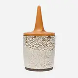 Adam Silverman and Alma Allen, Ceramic and wood object, 2010, glazed stoneware, turned wood