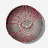 Adam Silverman and Louise Bonnet, Charger, 2012, glazed stoneware, yarn