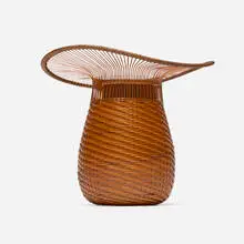 Jin Morigami, Untitled (Basket), woven and lacquered bamboo