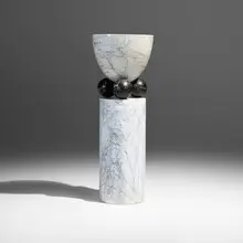 Matteo Thun, Colleoni fountain, c. 1970, Carrara and Portoro marble