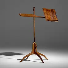 Sam Maloof, Adjustable music stand, 1972, walnut, rosewood