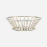 Michele de Lucchi, Bread dish, 1993, silver-plated brass