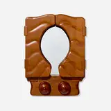 Leland Swennes, Wall-hanging mirror, walnut, mirrored glass