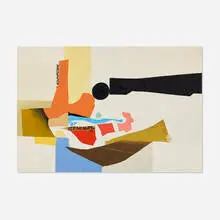 M. Martin Johnson, Untitled, acrylic and paper collage on board in artist-made frame