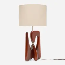 Raymor, Table lamp, model 3004, c. 1955, mahogany, brass