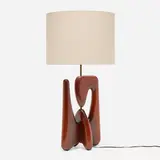Raymor, Table lamp, model 3004, c. 1955, mahogany, brass
