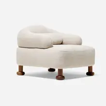 Tyler Hays, Caubeen club chair, c. 2020, walnut, upholstery