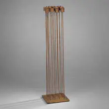 untitled (Sonambient) by Harry Bertoia, c. 1965, beryllium copper, bronze, sold Oct 2001