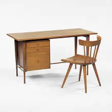 desk by Paul McCobb, 1958, maple, sold Oct 2001
