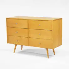 Planner Group cabinet by Paul McCobb, 1950, birch, stainless, sold Oct 2001